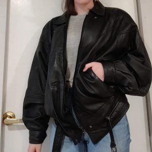 Vintage Black Leather Jacket